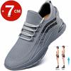 Summer Breathable Comfortable Elevator Sneakers Height Increase Shoes for Men Lift Insoles 7CM Hidden Heels Lift Sports Taller