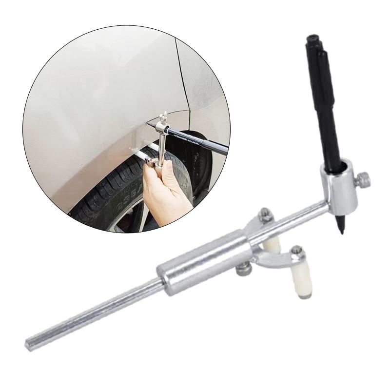 Radaugen Parallel-Anreißer Verstellbar Datenwiederherstellung Lackmarkierungs-Werkzeug Auto-Radaugen Markierungs-Schaber Werkzeuge