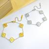 New Trendy Titanium Steel Four-leaf Clover Bracelet with Eye-catching Design