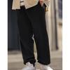 Li Ning Lifestyle Series Letter Mid Waist Fleece Cuffed Knitted Sports Pants Men bottoms Black AKLTB11-1