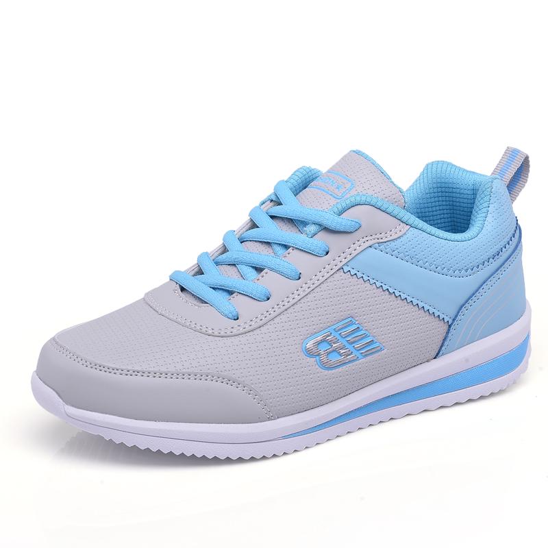 Damen PU-Leder Laufschuhe Elastische Freizeit-Sportschuhe Wasserdichte Outdoor-Trainings-Sneaker Leichte Jogging-Schuhe