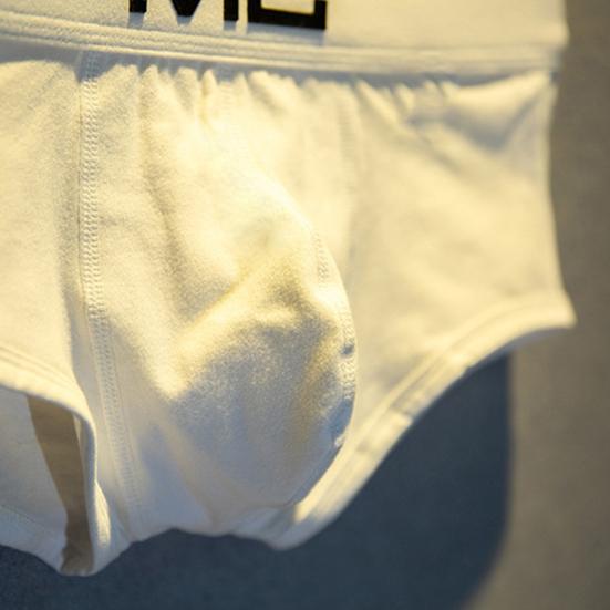 Men Boxer Underwear Low-rise Elastic Waistband Letter Print Shorts Briefs U-convex Breathable Non-Stuffy