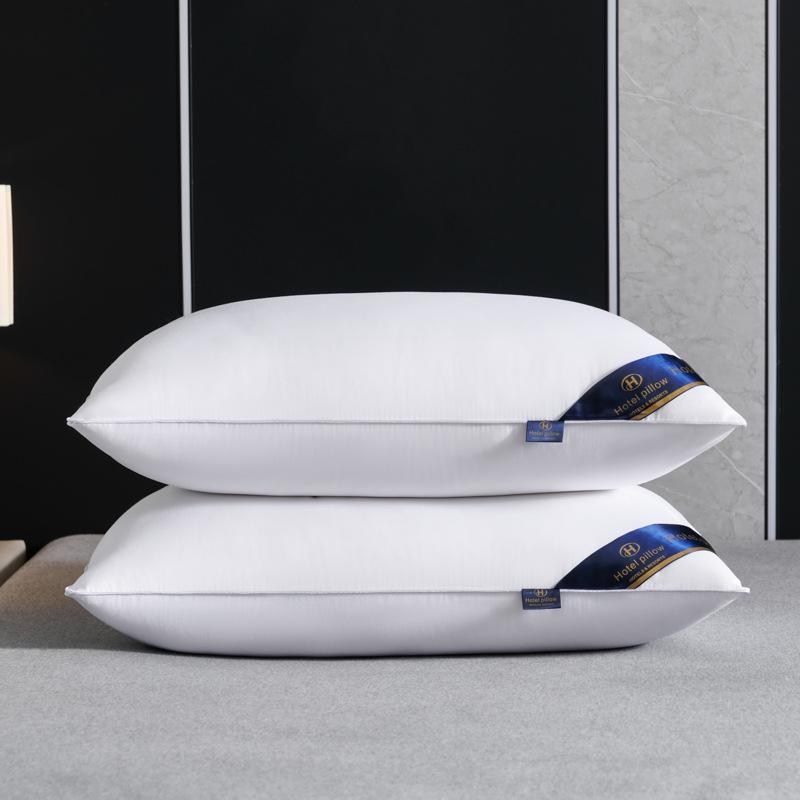 

Подушка для поддержки шеи в стиле пятизвездочного отеля, однотонная, для спящих на животе, для спящих на боку Low Pillow 550g