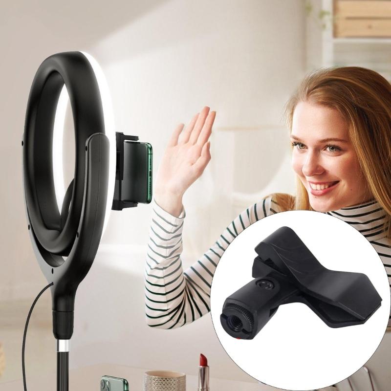 Portable Microphone Holder Clip Easy Setups Adjustable Positioning for Optimal Recording Universal Clamp Durability ABS