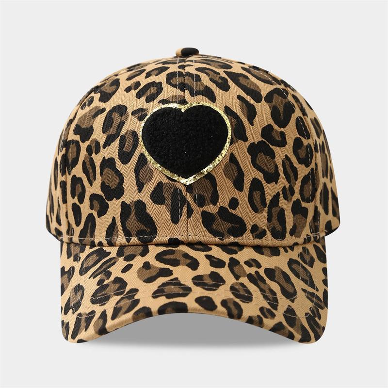 

Leopard Print Baseball Caps Unisex Embroidery Spring Autumn Retro Outdoor Sunscreen Hat Adjustable Casual Lovers Fashion Hats