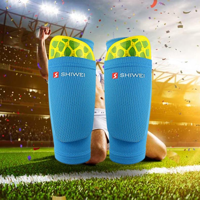Breathable Soft Adult Men Football Leg Shin Guard Sock Insert Type Soft Leg Support