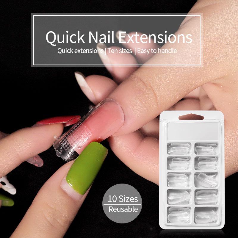 

Crystal Reusable Gel Nail Extension Tips, 100 Pieces