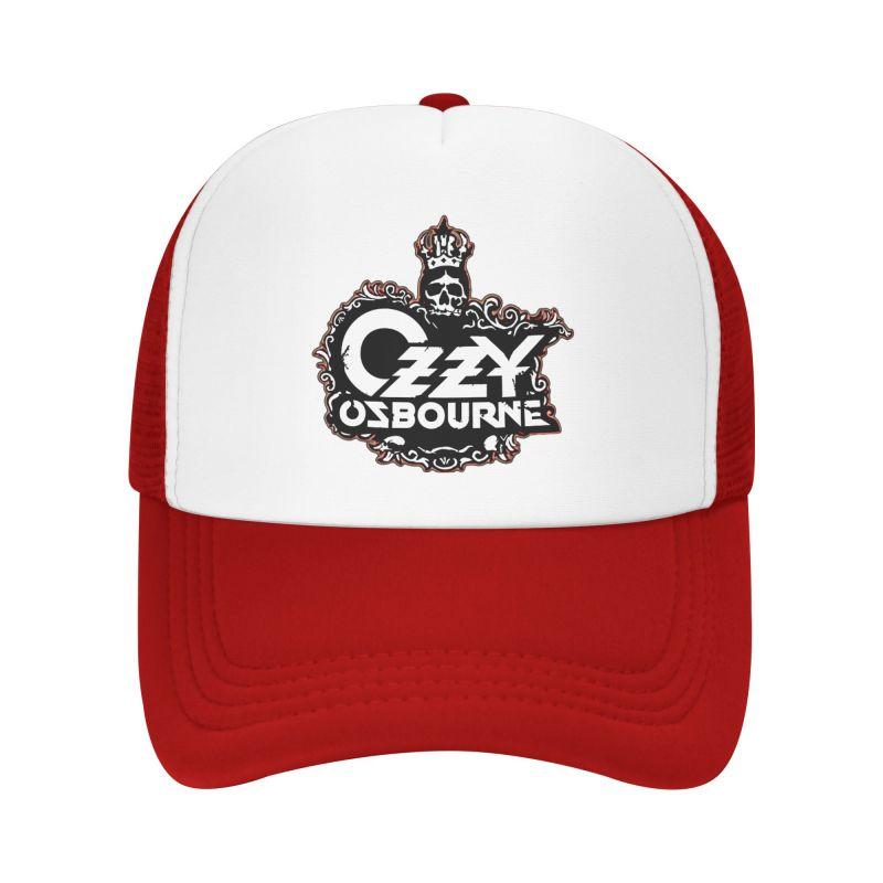 Custom Ozzy Osbourne Metal Hard Rock Print Mesh Baseball Cap Unisex Breathable Sun Hats Outdoor Sports Adjustable Snapback Hat
