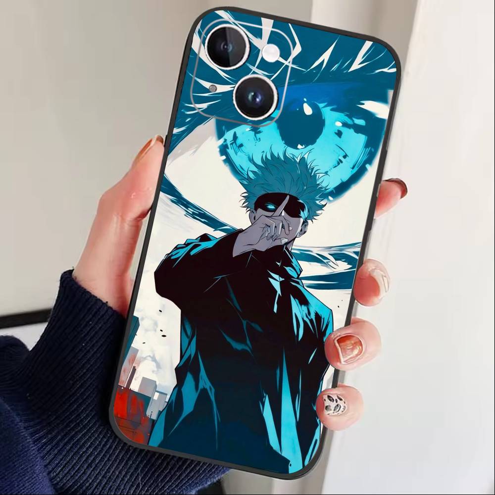 Jujut-su I-Ichiji K-Kaisen Phone Case For iPhone17,16,15,14,13,12 Plus,Max Soft Silicone Black Cover
