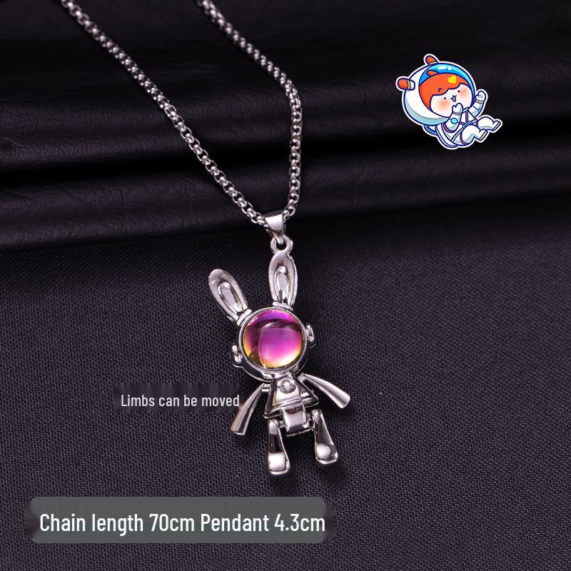 Colier Hip-Hop Trendy din Oțel Titan pentru Bărbați - Fashionabil, Versatil și Accesoriu Emoțional pentru Cuplu.