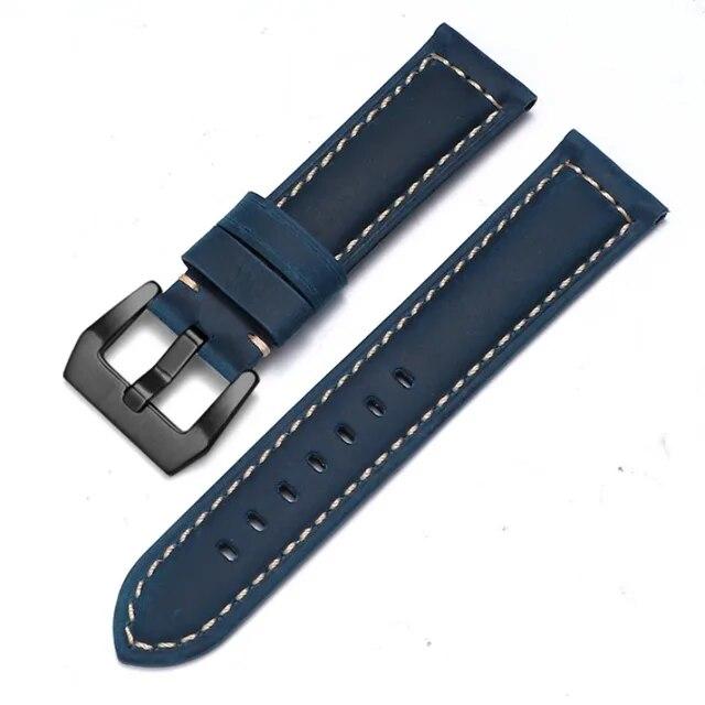 For Panerai Watch Strap Genuine Leather Band Men's Women's Original PAM111/441/312 Crazy Horse Belt 18mm 20mm 22mm 24mm 26mm Samsung Watch HUAWEI