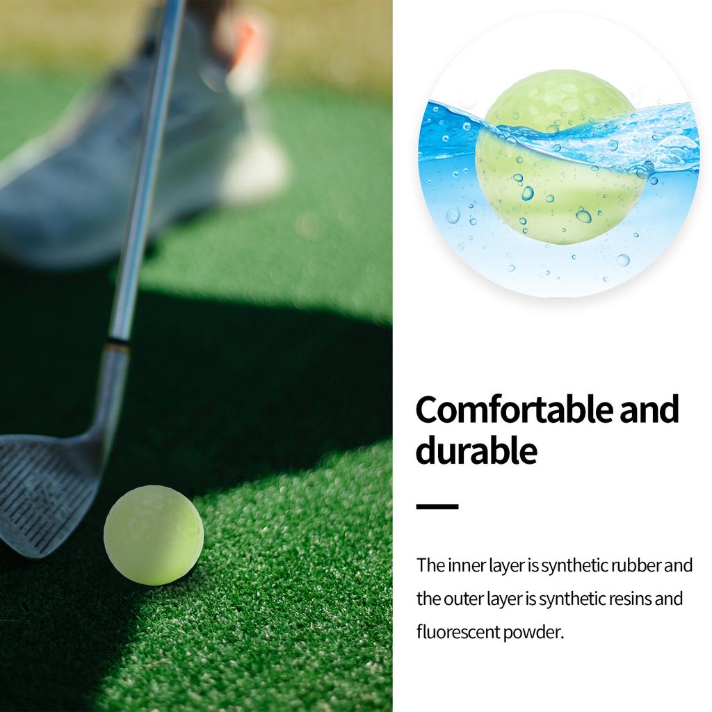 12Pcs Glow Golf Balls Luminous Night Golf Balls Glow in The Dark for Night Sports