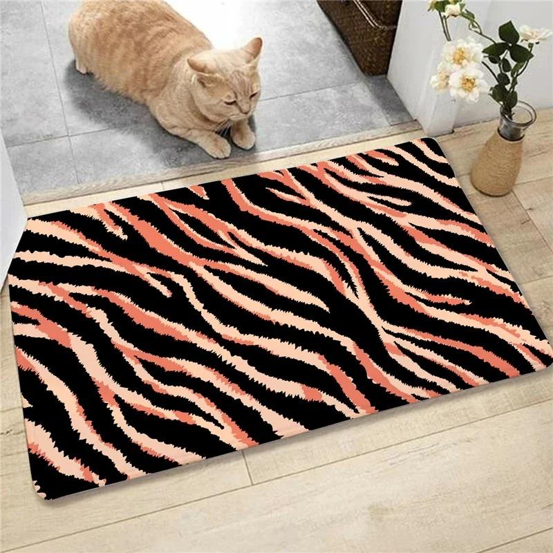 

Fashion Animal Leopard Pattern Door Mat Zebra Cow Deer Print for Bedroom Carpet Soft Carpets Rug Entrance Anti-slip Floor Mats 40X60cm