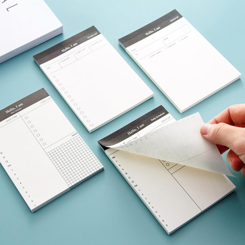 Small Notebook Tearable 50 Sheets Unlined Daily Schedule Planner Notepads Checklist Writing Pad Memopad for Notes Plans
