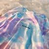 Summer Women Y2k Fashion Tie-dye Oversized T-shirt Loose Letter Print Casual Top Tee