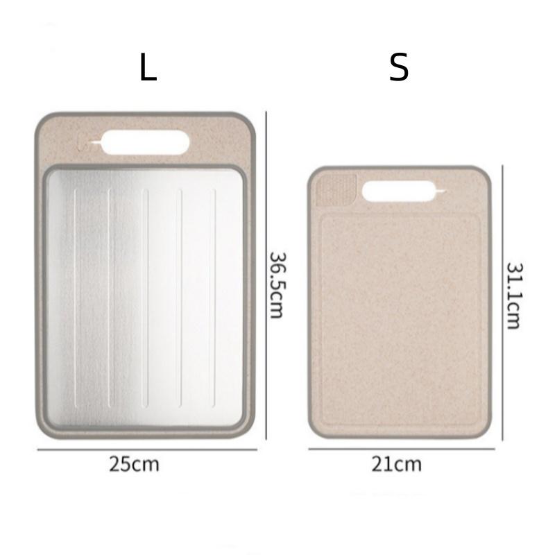 S/L Double Sided Cutting Board Thawing Function Cut Vegetables Meat Fruit Chopping Boards with Knife Sharpener Kitchen Gadgets