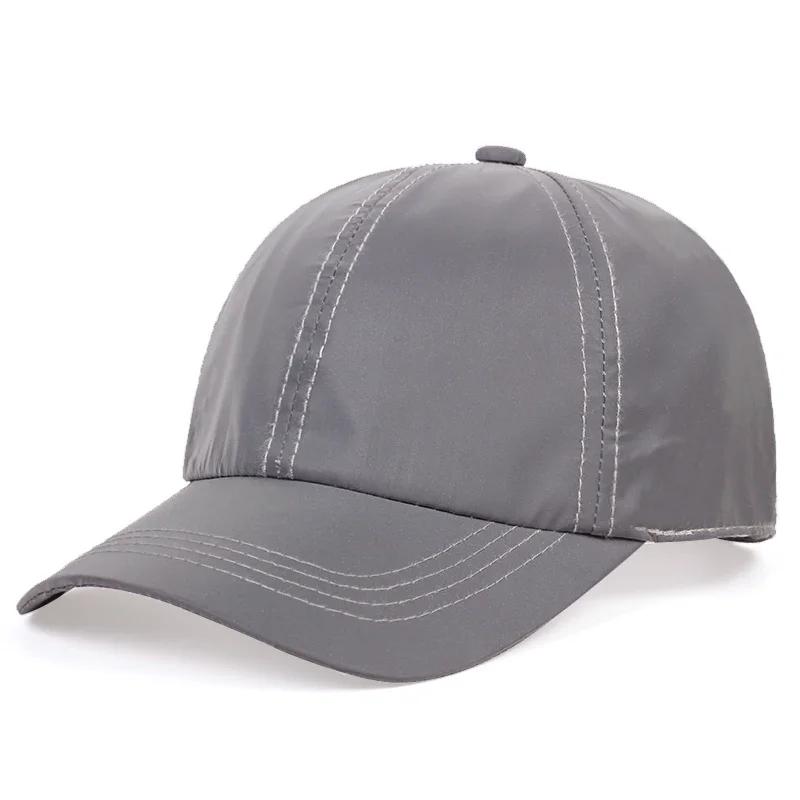 

Unisex Silver Luminous Personality Baseball Caps Spring Autumn Outdoor Adjustable Casual Hats Dad Hat Sunscreen Hat