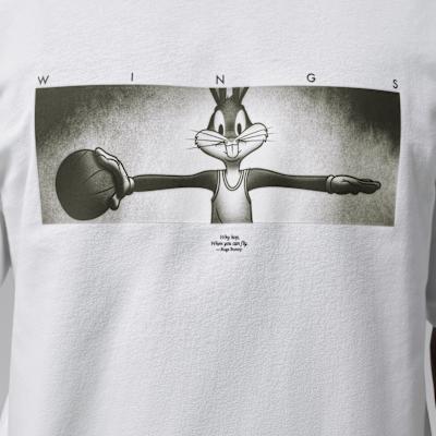 Men's Jordan T-Shirts Unisex White Crew Neck Moderate