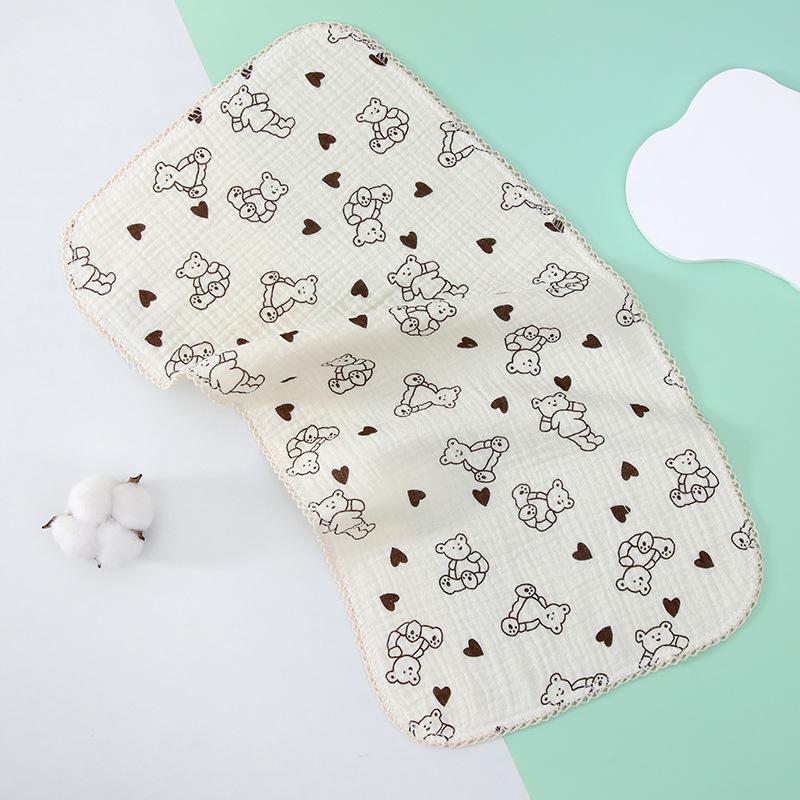 4-Layer Cotton Gauze Baby Towel - Soft, Class A, Small Square for Children and Kindergarten Use