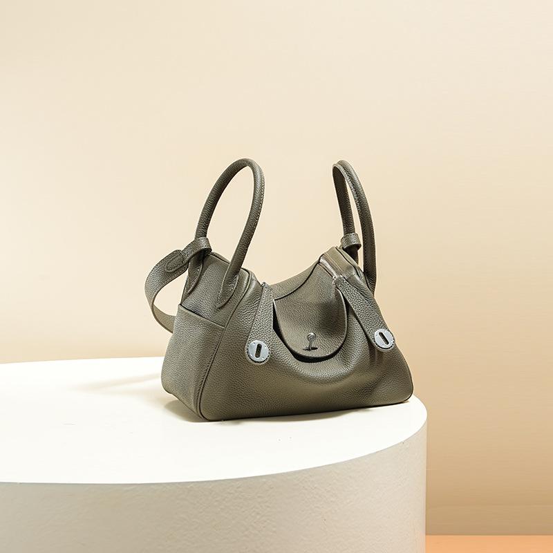 Borsa Dottore TOGO in Vera Pelle di Mucca - Cucita a Mano con Filo Cerato, Sensazione di Lusso, Singola Spalla da Donna, Stile da Pendolare, Best Seller.