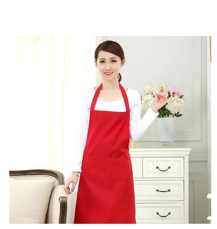 1 Stück Schürze mit Taschen Verdicken Baumwolle Polyester Mischung Kochen Küche Restaurant Schürze Küche Küchenschürze Wasserdichte Schürze