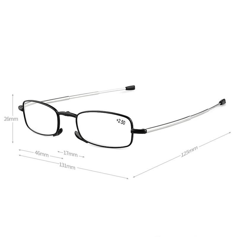 Portable Foldable HD Reading Glasses Unisex Anti Blue Light Ultralight Presbyopic Eyeglasses Oval Frame Men Women Eyewear