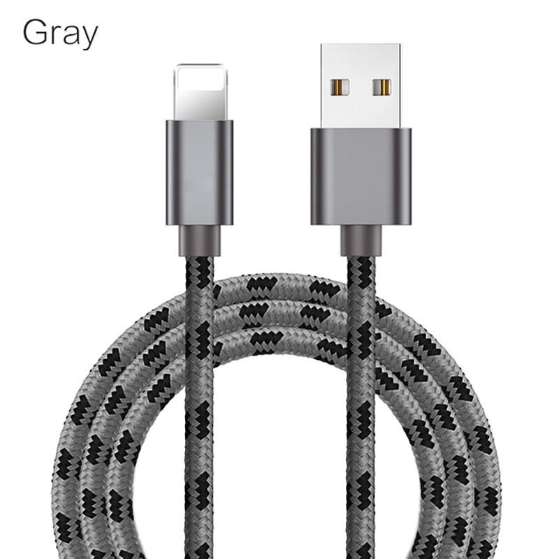 

USB-кабель для iphone кабель 11 pro max Xs Xr X SE 2 8 7 6 plus 6s 5s ipad air mini 4 кабелі швидкої зарядки для iphone зарядний пристрій 1.5m сірий колір