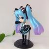 Anime New Hatsune Miku Figure Mini Character Ornaments Kawai Pink Green Hatsune Home desk Decoration Adult Toy kid Birthday Gift