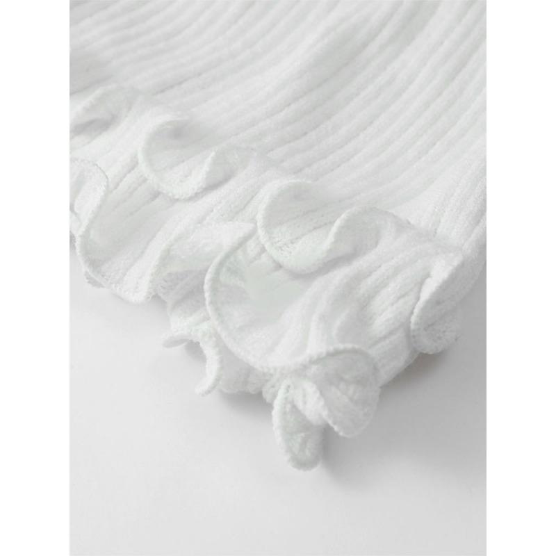 Elegantní pletené dlouhé šaty s vroubkovaným výstřihem a dlouhým rukávem Dámské dlouhé kudrnaté šaty úzkého střihu s vysokým pasem