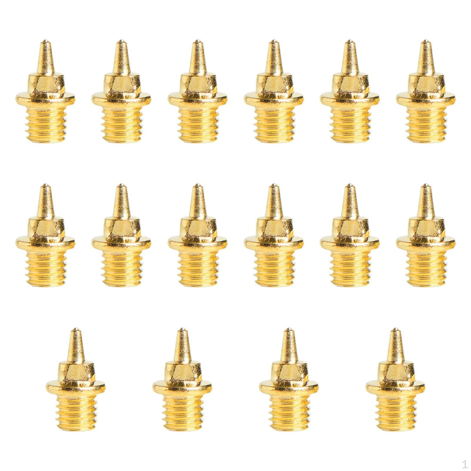 

16 шт. сменных шипов для беговых кроссовок и кроссовок для бега по полю 7 мм Gold Short Nails