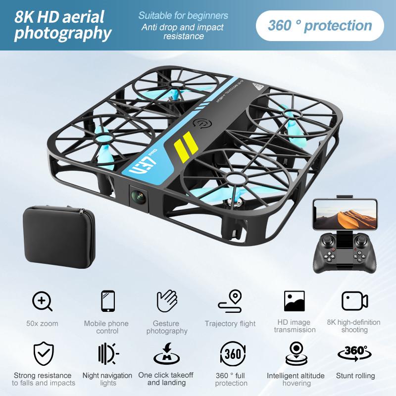 V37 8K Drone WIFI FPV Drones with Camera HD 4k Pocket Remote Control Helicopter Plane RC Quadcopter Toys Christmas Gift for Kids