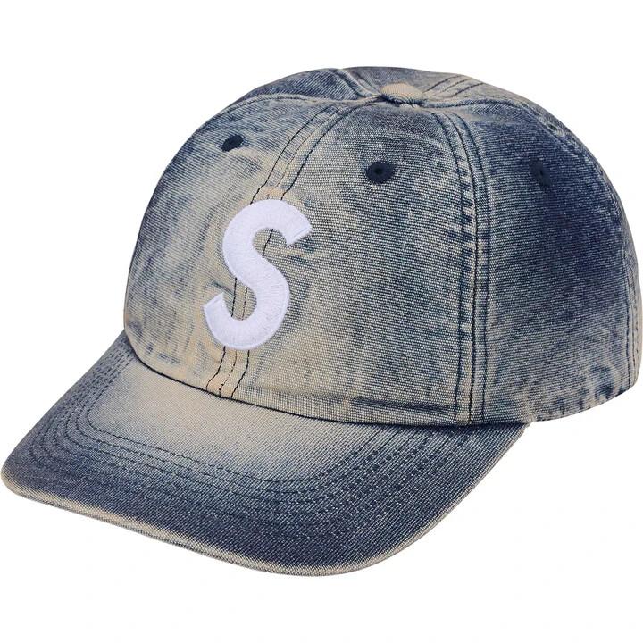 Supreme Cordura Denim S Logo 6-Panel Bleached Indigo One-Size
