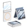 Samsung ZFlip7 Mobile Phone Case Magnetic Hinge Contrast Color Flip7 Wireless Charging Case Film Protection Case