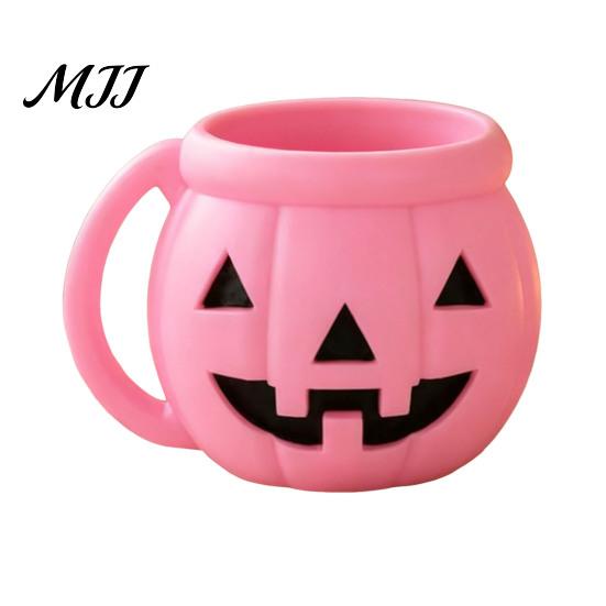 Cute Pumpkin Shape Organizer Halloween Ice Cream Cup with Spoon, Keeps Hands Warm Dessert 3D Printed Decor Cup, PLA Creative Sleeve for Home