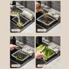 Folded Design Waste Hanging Net Bracket Suction Cup Garbage Drain Basket Holder  Soup Filtering