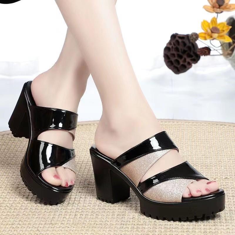 Fashion Platform Women Slippers Fashion High Heels Shoes Chunky Walking Cozy Pumps Dress Woman Sandals Designer 2025 Trend Mujer Zapatos