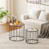 Elliptical Cut-Out Nesting Tables - Black