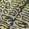 1yard 3D Sequin Embroidered Large Leopard Print Mesh Fabric Embroidery 3MM Beaded Lace Sequin Fabrics for Sewing Clothing