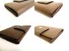 Authentic  BVLGARI Dark Brown Leather Classico Silver H/W Trifold Long Flap Wallet #b171 Open Box