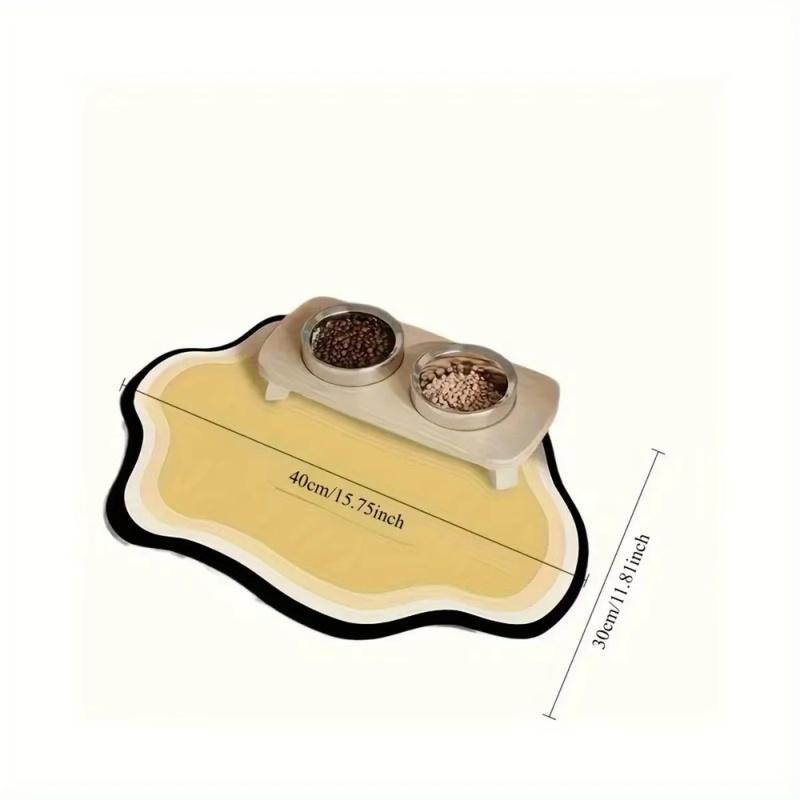 Cute Shape Diatomite Pet Feeding Mat, Non-Slip Universal Dining Mat for Dogs & Cats, Practical Home Decor