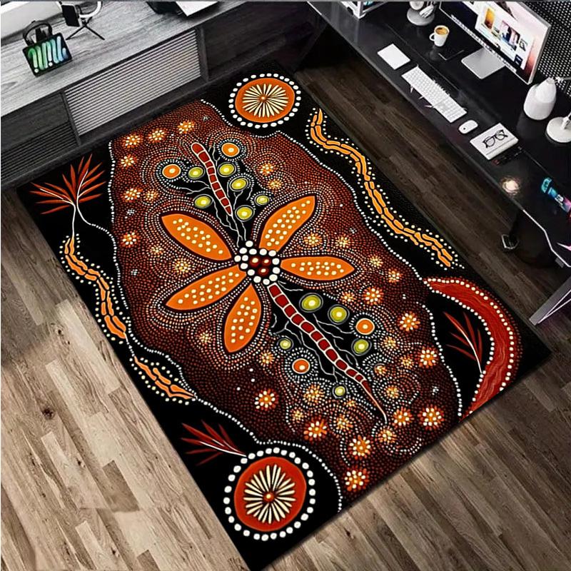 Aboriginal Rug - Home carpet Office Decorative Carpet For Living Room Bedroom Door Mat Floor Rug Computer Chair Area Rug
