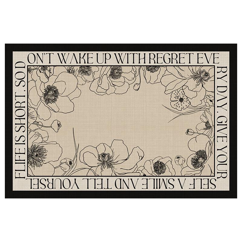 2025 Vintage French Living Room Carpet - Dirt-Resistant, Easy Care, Wash-Free, Light Luxury, High-End Floor Mat.
