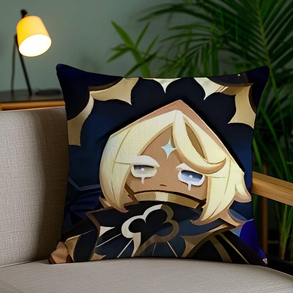 Pillow Case Game C-Cookie Run Kingdom Sofa Short Plush Double-sided HD Printing Room Home Office Gift Cushion Cover