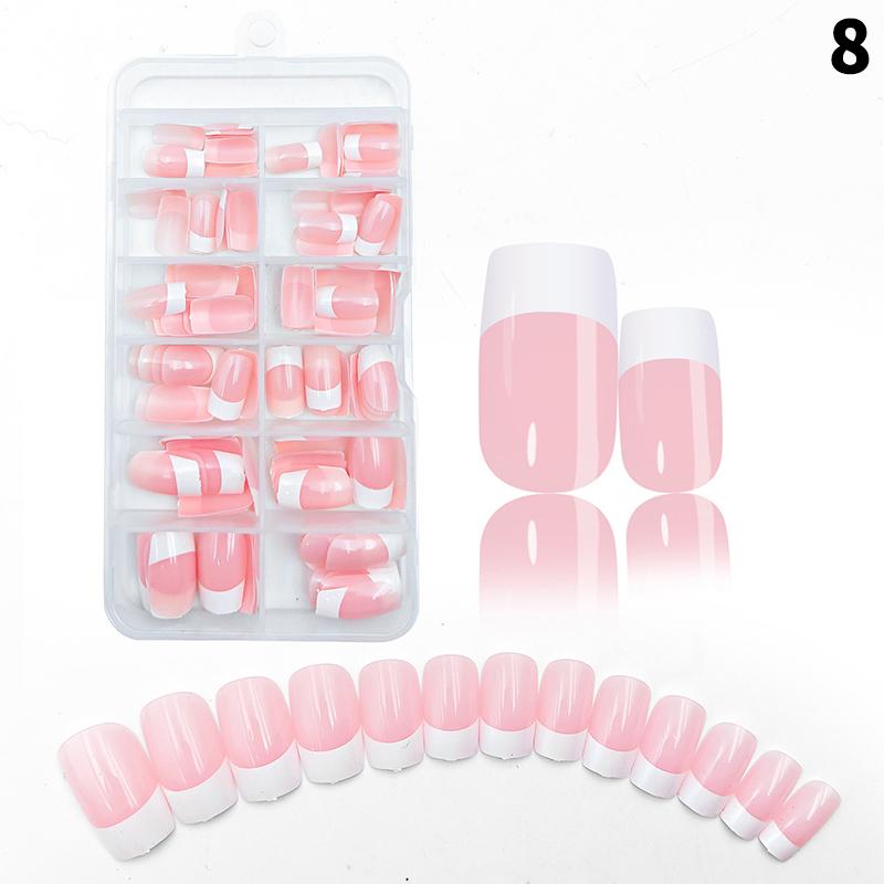 120 buc/cutie Unghii French Press On Nude Roz Mat 12 mărimi Pătrate Extra Lungi Acoperire Completă Gel Moale Vârfuri Unghii False Extensie Unghii