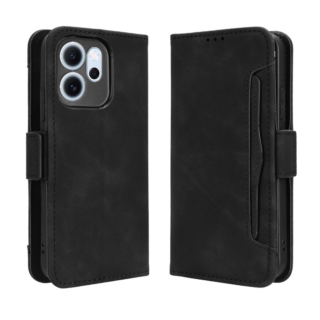 For Oppo Reno 14F 5G Leather Case Phone Wallet Cover with Multiple Card Slots