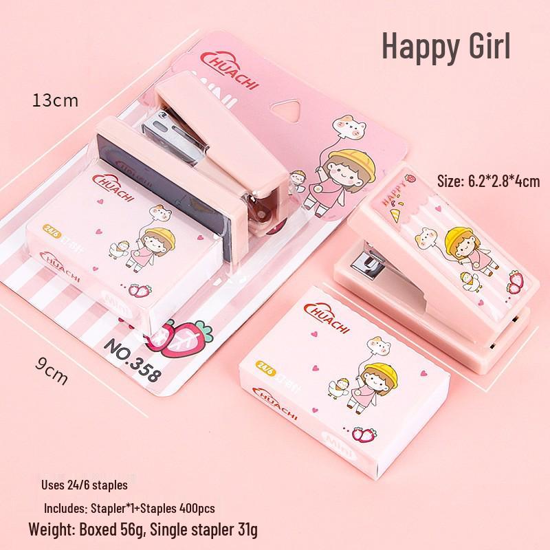 Mini Cartoon Stapler Set - Cute Student Multifunctional Stapler for Binding Exam Papers