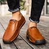 Fashion Men Casual Shoes Handmade Leather Loafers Comfortable Men's Shoes Quality Split Leather Flat Driving Shoes Size 48