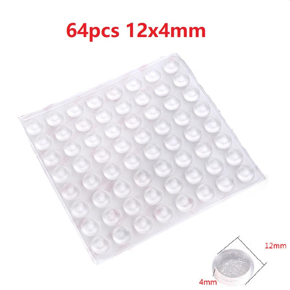 100/64 STK Selbstklebende Gummidämpfer Puffer Schrank Stoßstangen Silikon Möbelpolster Kissen Schutz Hardware Türstopper