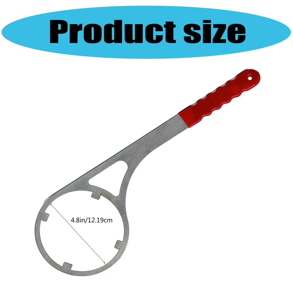 Metal Water Filtering Housing Wrench 4.8inch Inside Diameter Practical Heavy Duty Ergonomic Handle for Easy Use