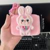 Cute Labubu Plush Coin Bag Cartoon Anime Money Change Purse Lovely Earphone Storage Bag Mini Portable Small Wallet Keychain